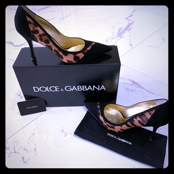 Dolce & Gabbana Shoes - 🎉HP🎉DOLCE&GABBANA Pony Leopard & Black Pumps